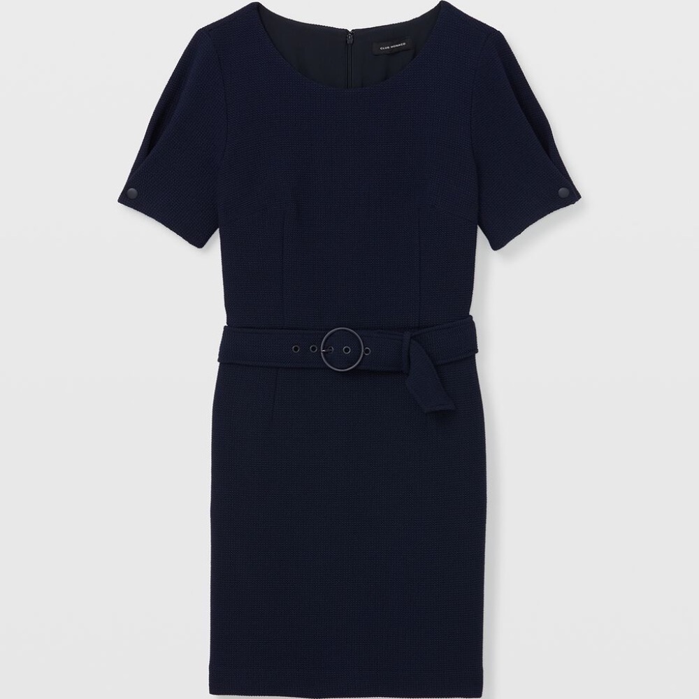 Textured Mini Dress - New With Tags - NEVER WORN - Navy - Picture 4 of 4